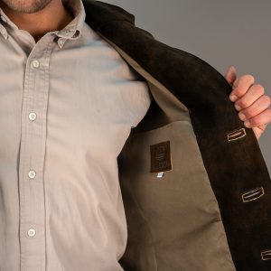 Eleganter Blazer aus hochwertigem Leder von der Gerberei Kolesch in Biberach