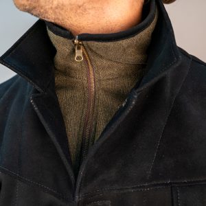 Warme Winterjacke aus hochwertigem Leder von der Gerberei Kolesch in Biberach